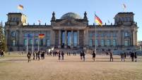 La fa&ccedil;ade frontale du Reichstag